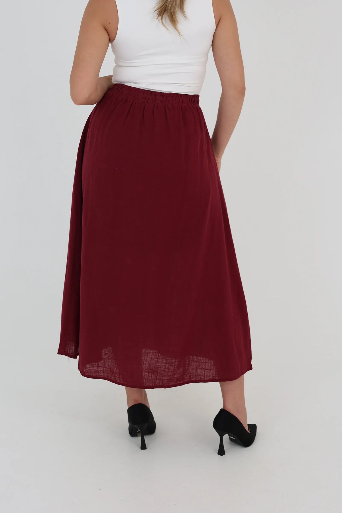 Fund elastic waist midi