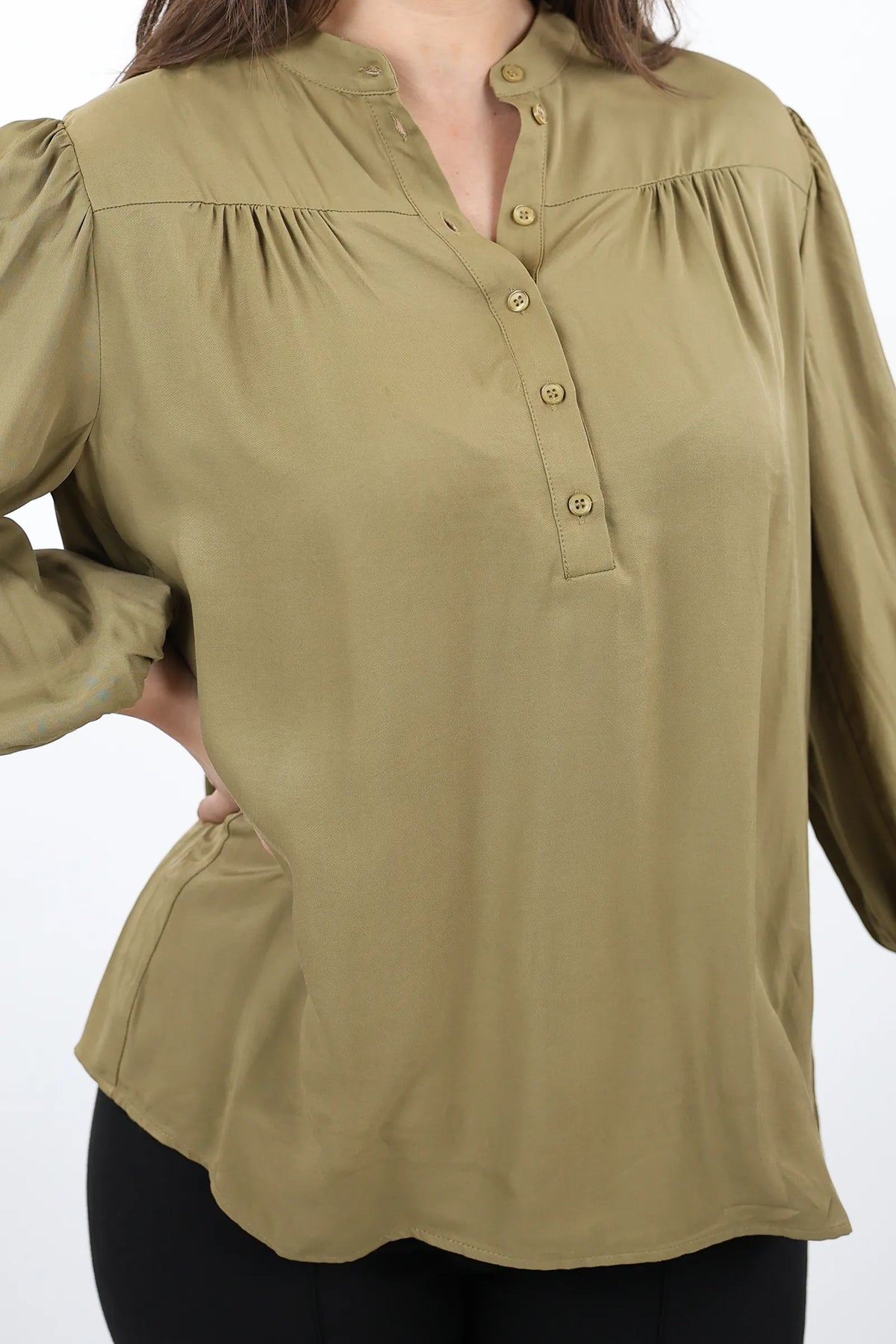 Kemishe mandarin collar