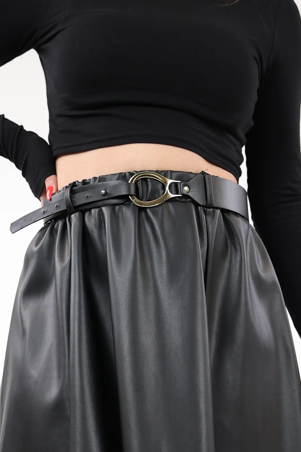 Fund pleated a line midi