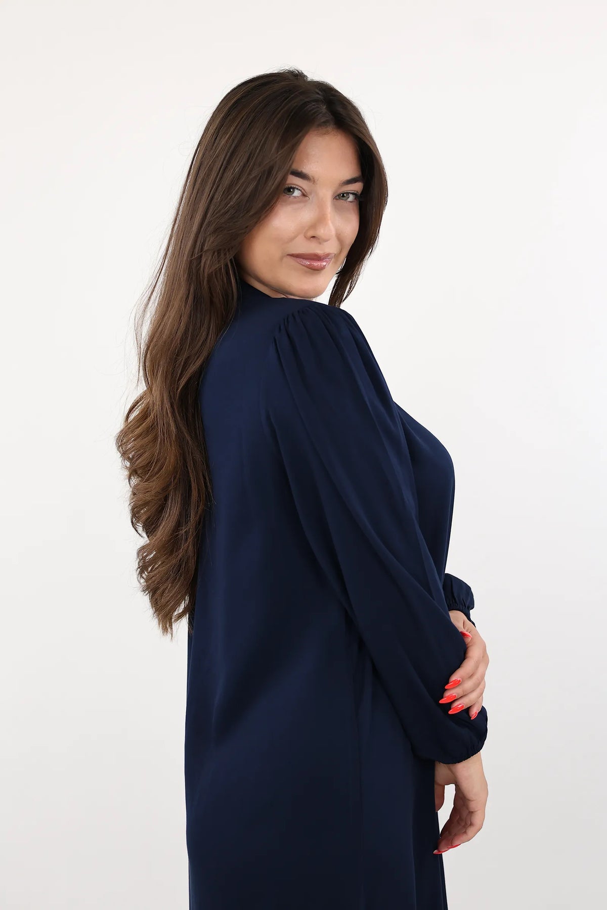 Fustan button maxi