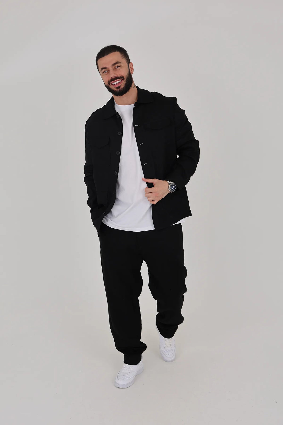 Sako linen shacket