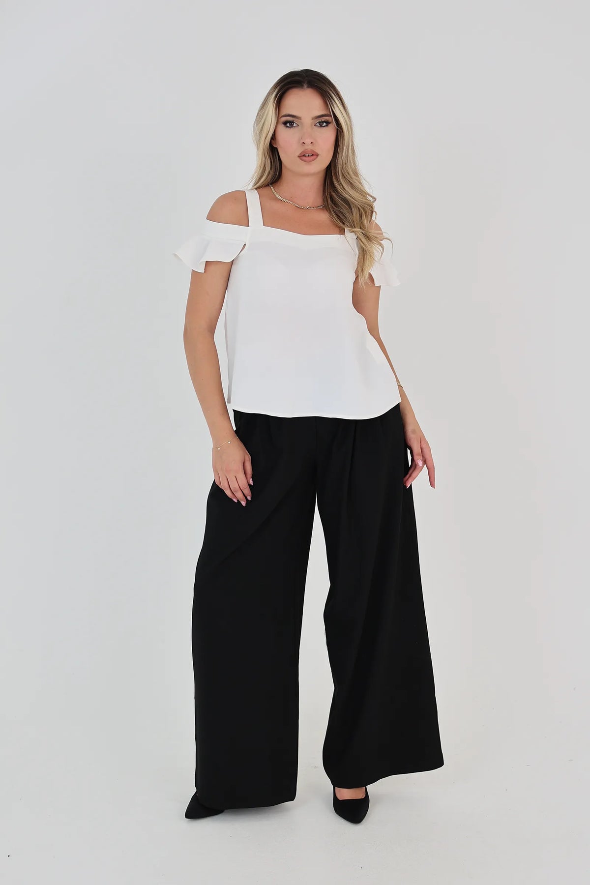 Pantallona flowy black