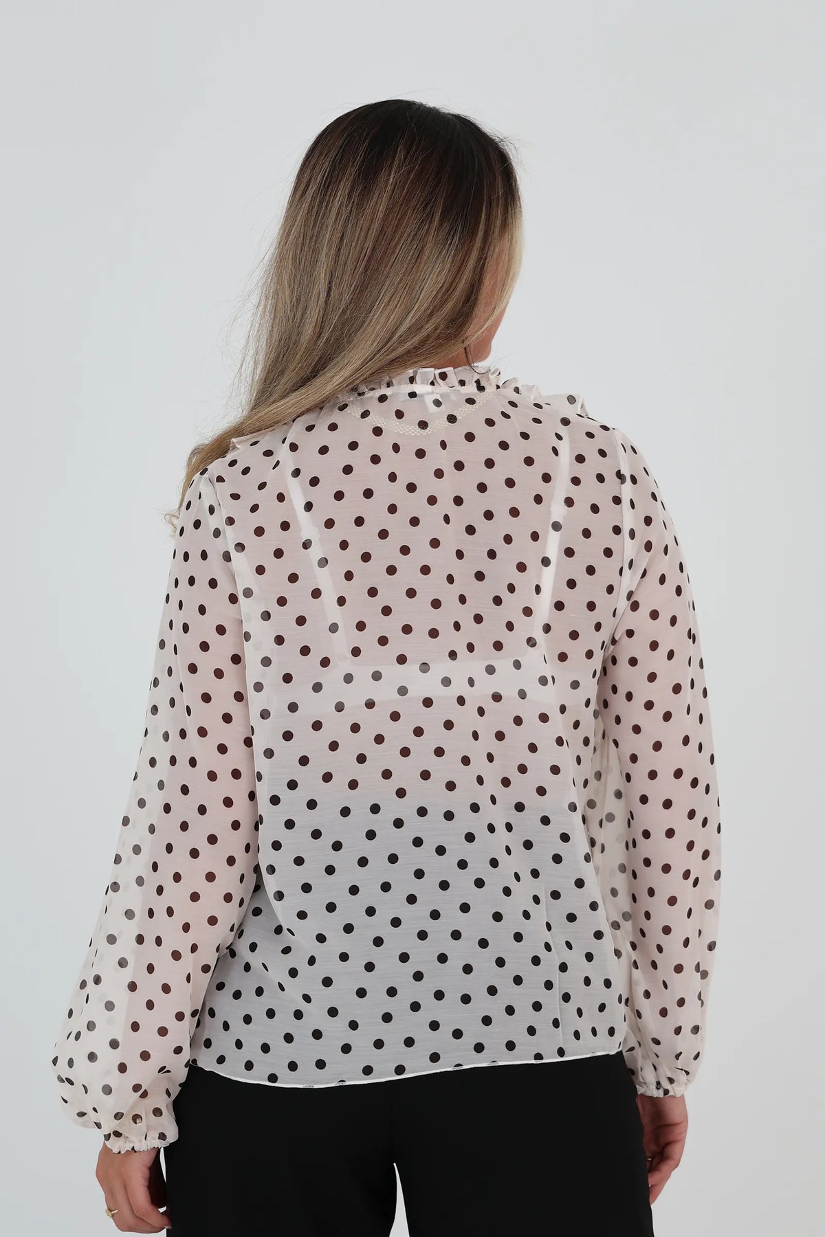 Kemishe brown polka dot