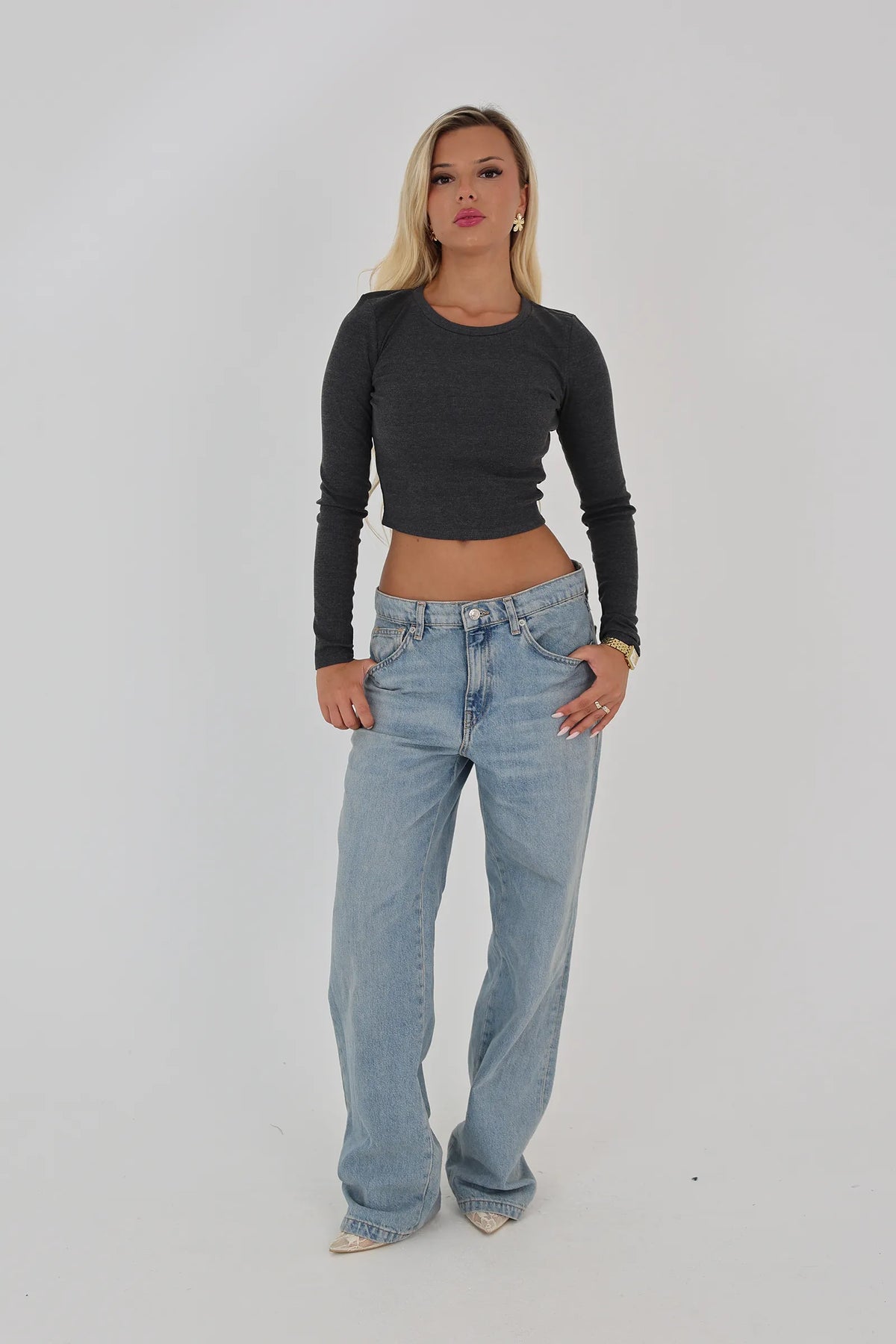 Bluze crewneck crop