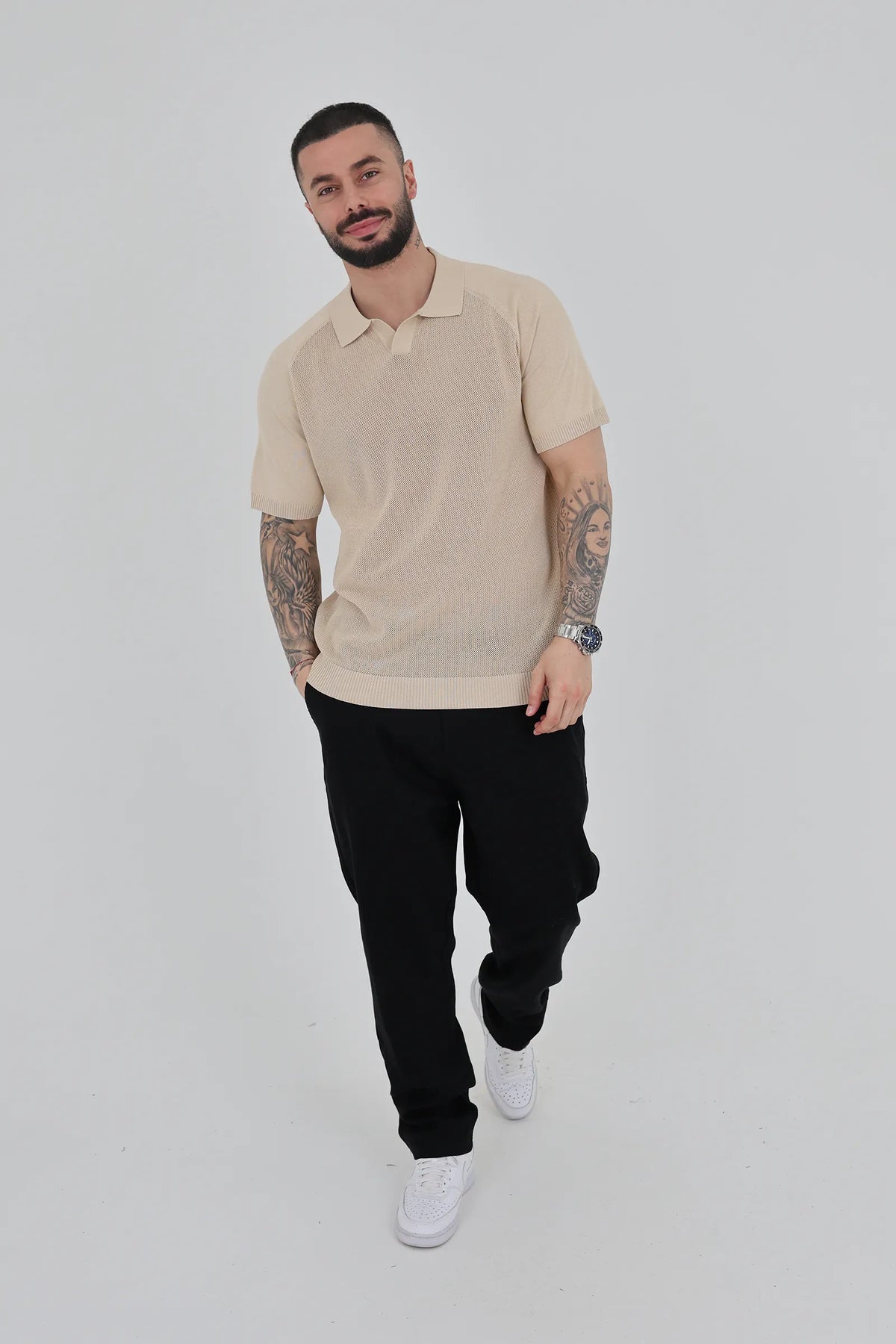 Maice open collar