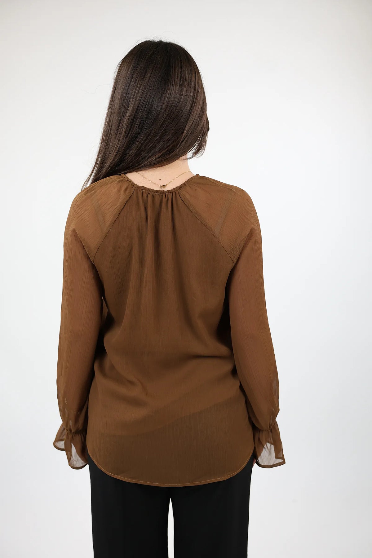Kemishe brown chiffon