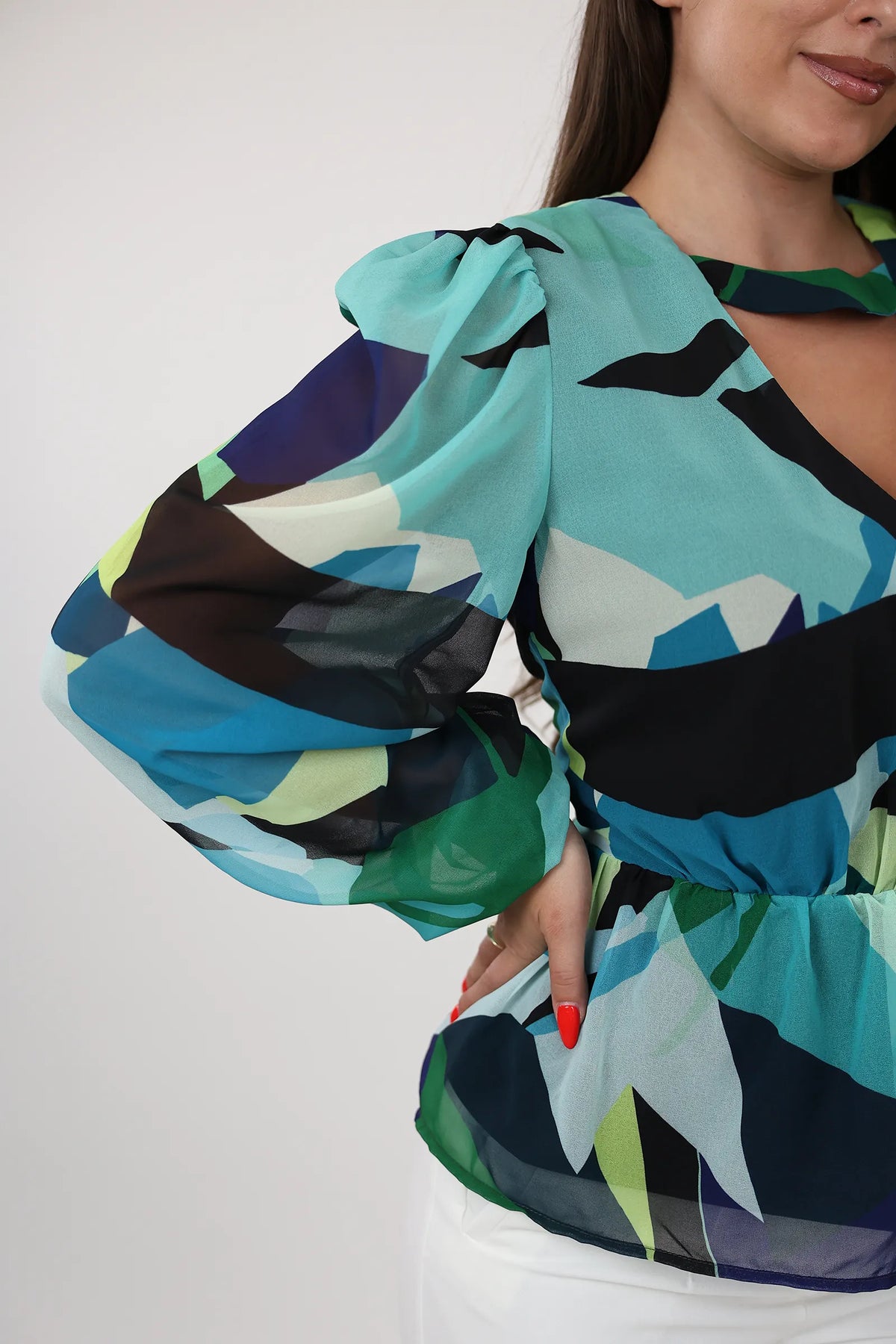 Bluze printed satin