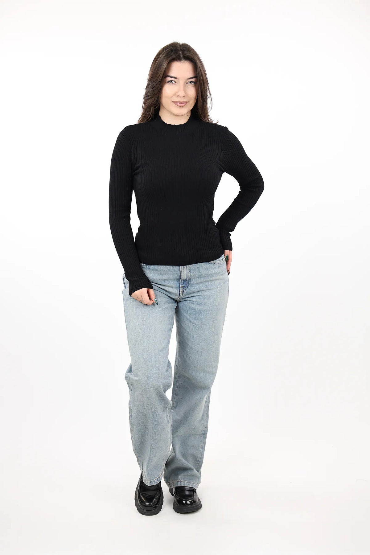 Gjysem rrollke slim fit taupe