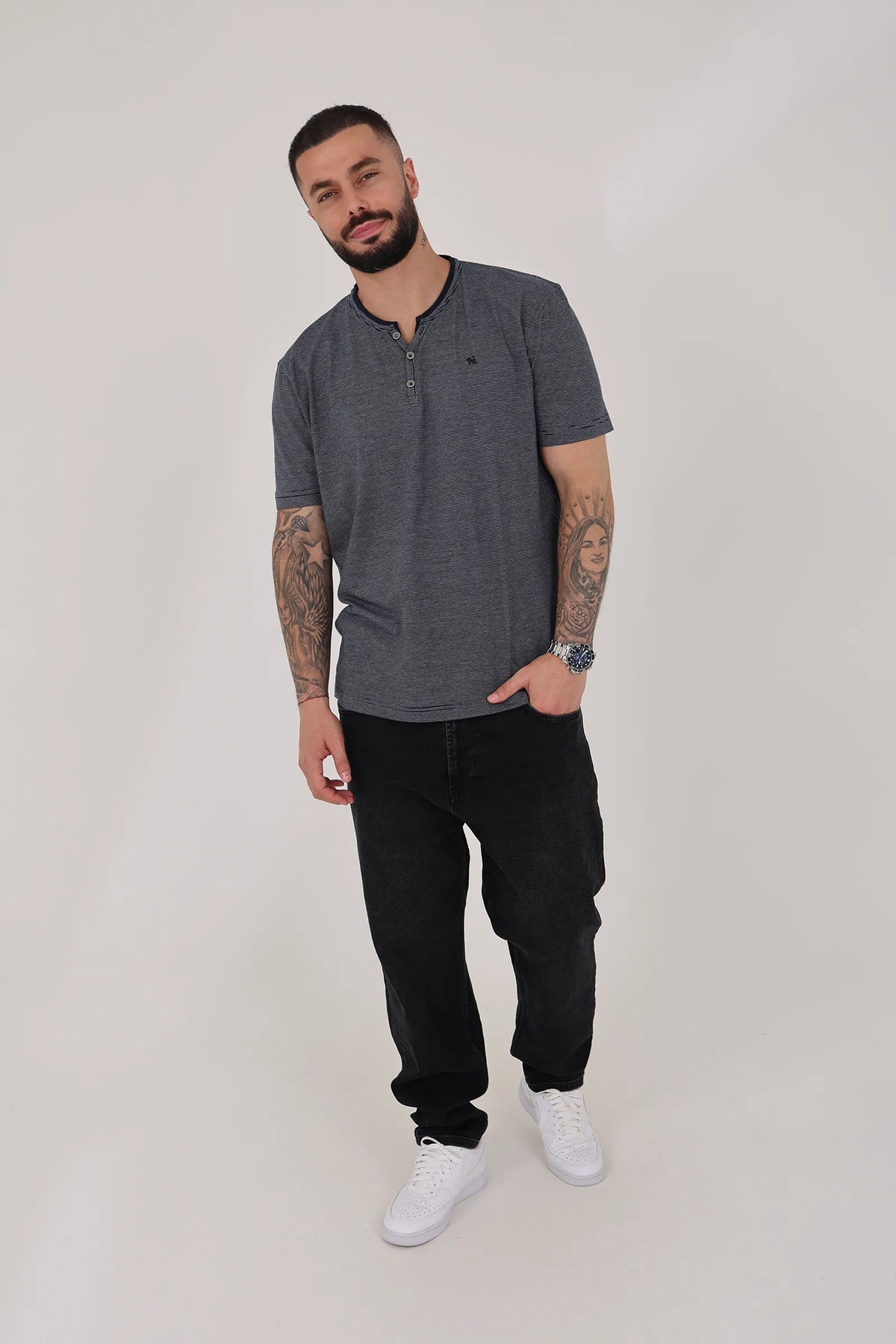 Maice slim fit striped