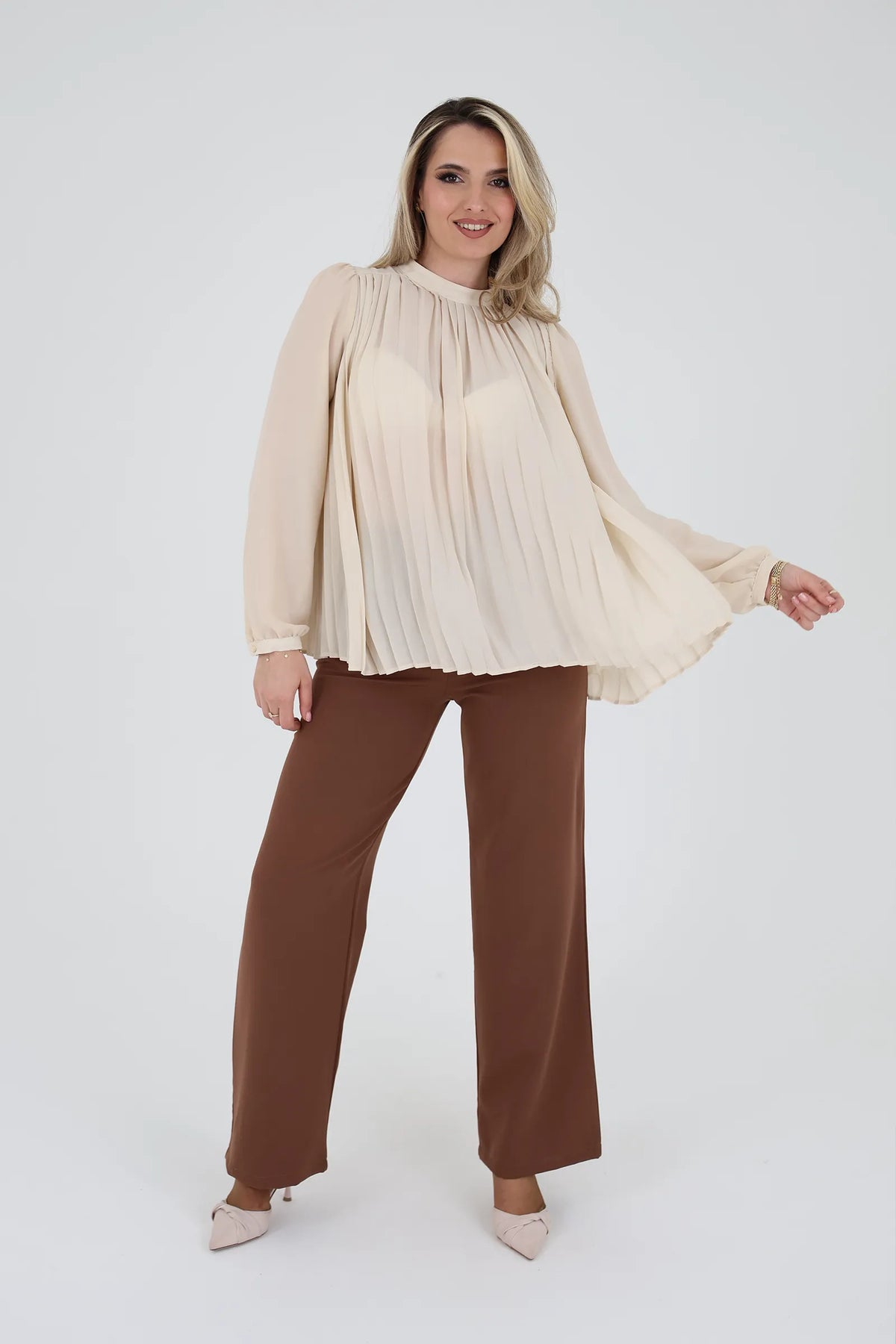 Kemishe pleated chiffon