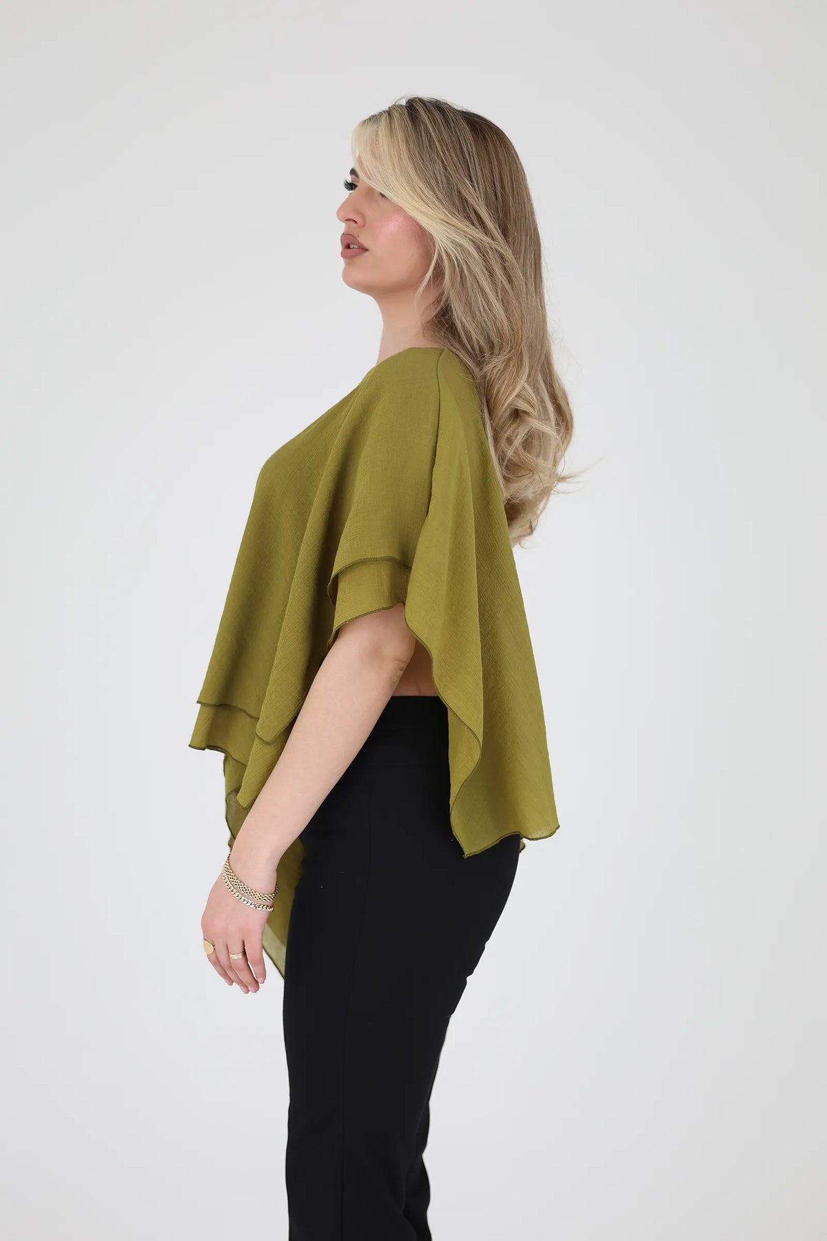 Maice asymmetric chiffon