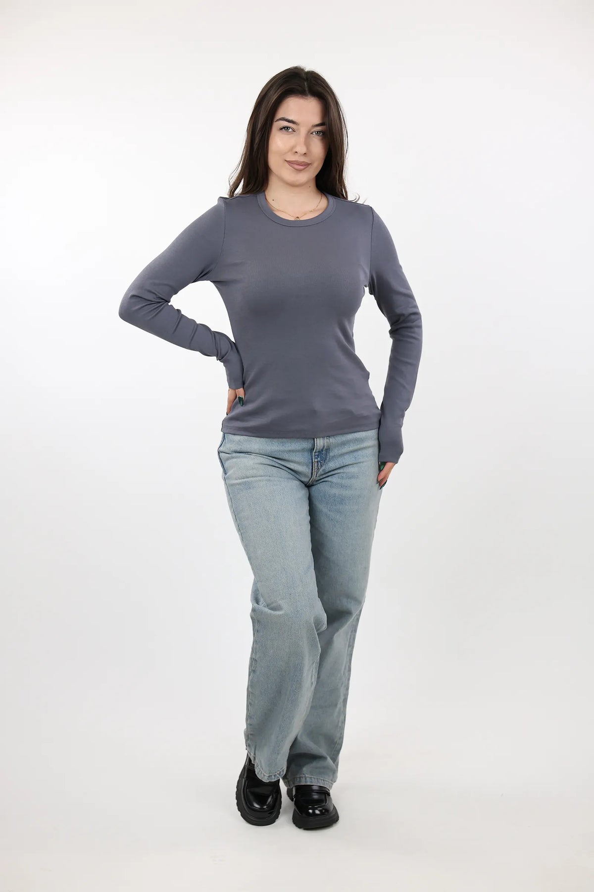 Bluze basic slim fit