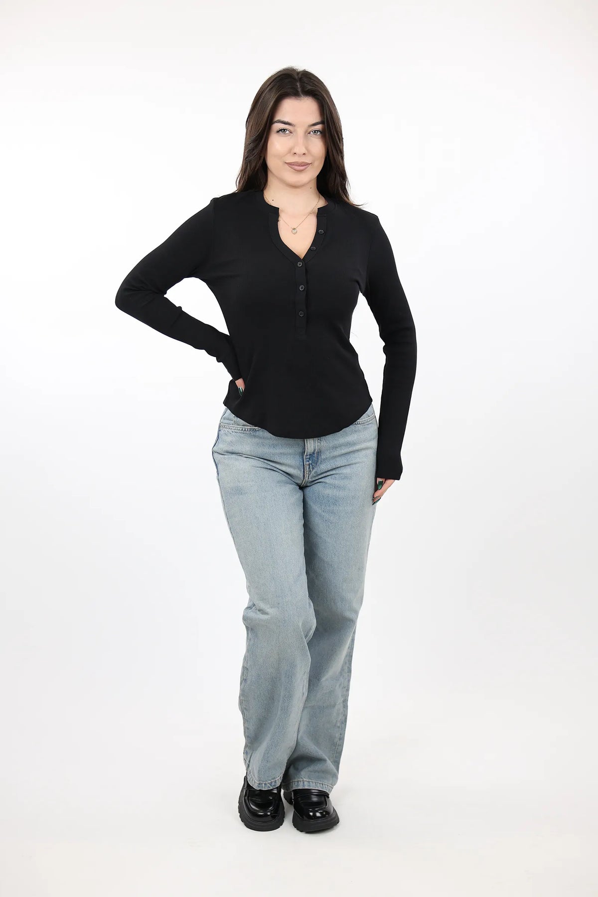 Bluze slim fit henley