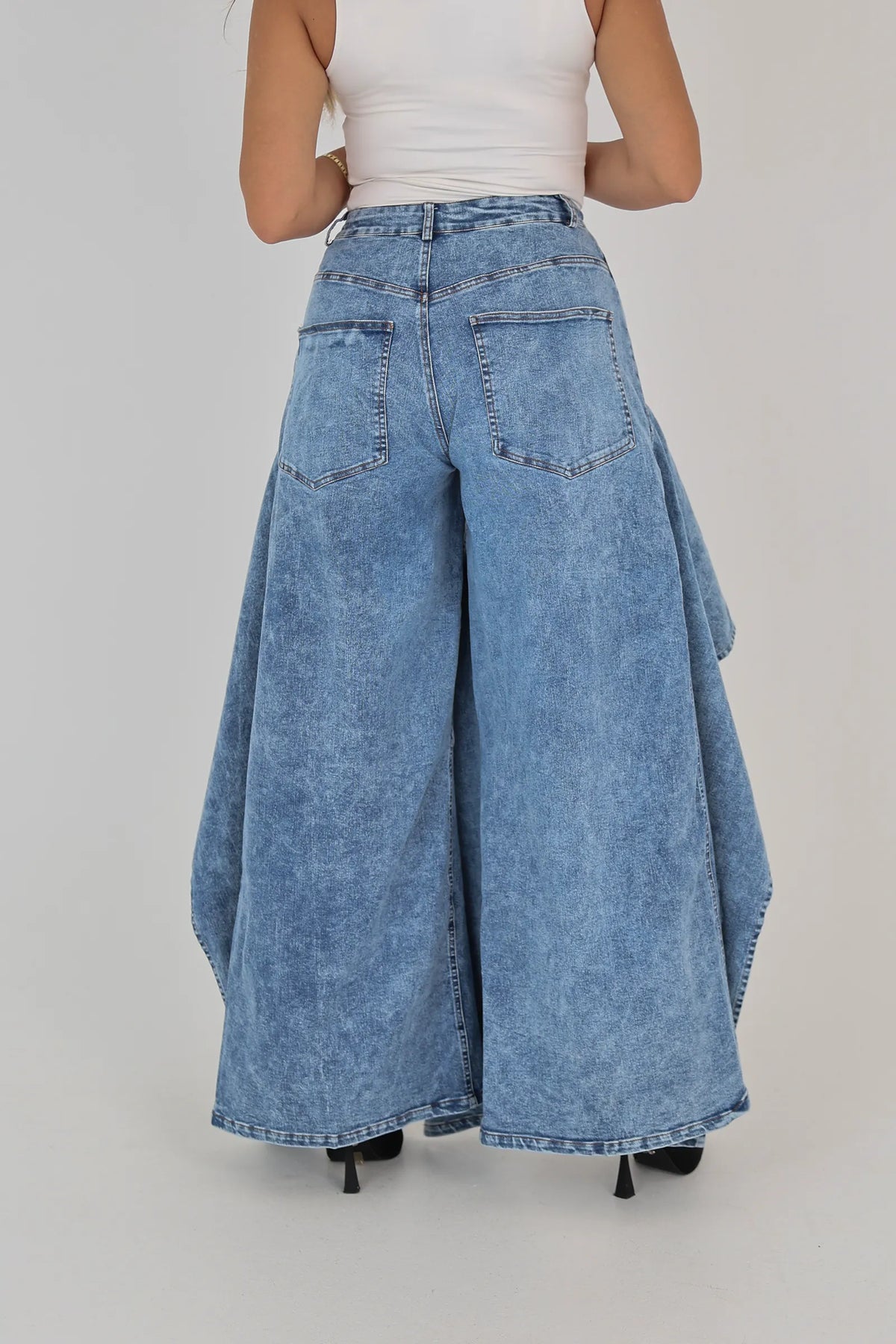 Farmerka asymmetrical denim