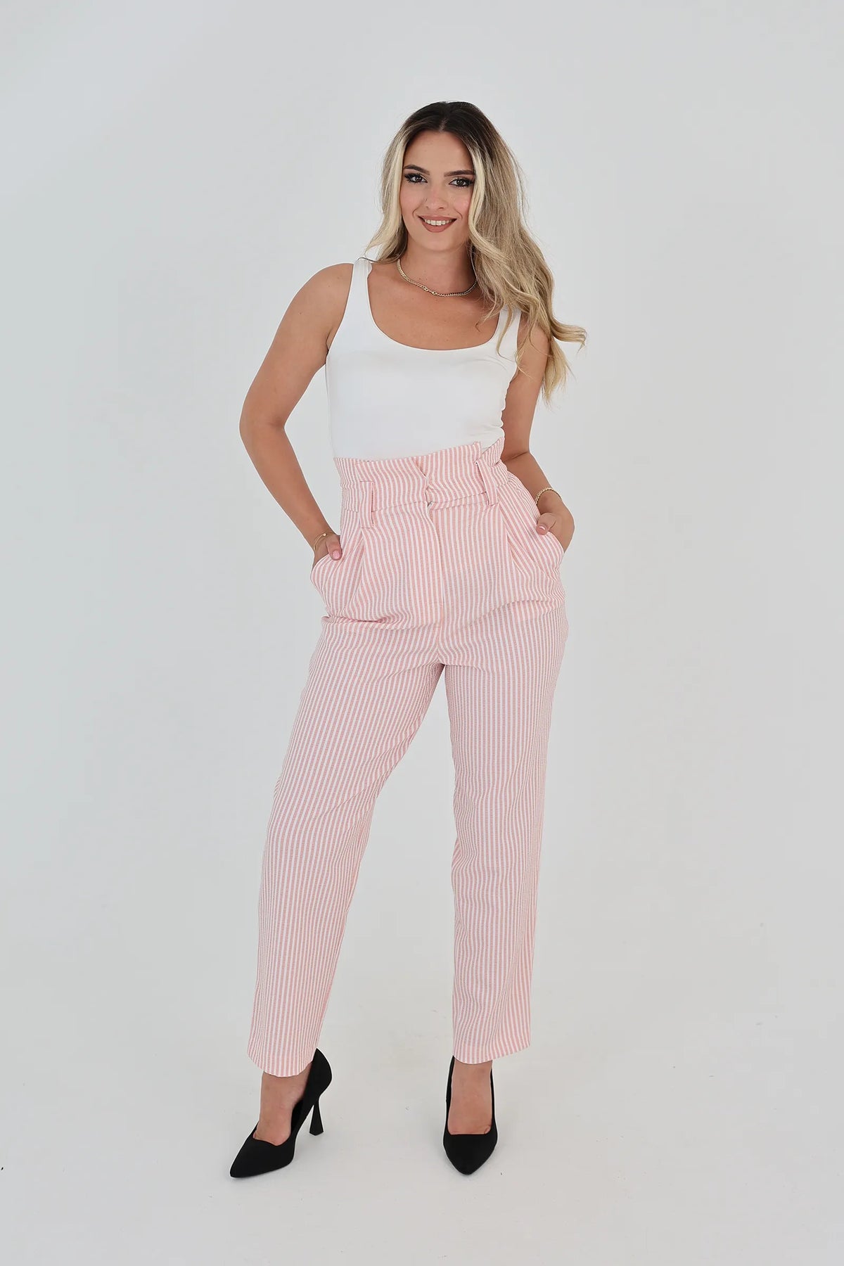 Pantallona pink striped