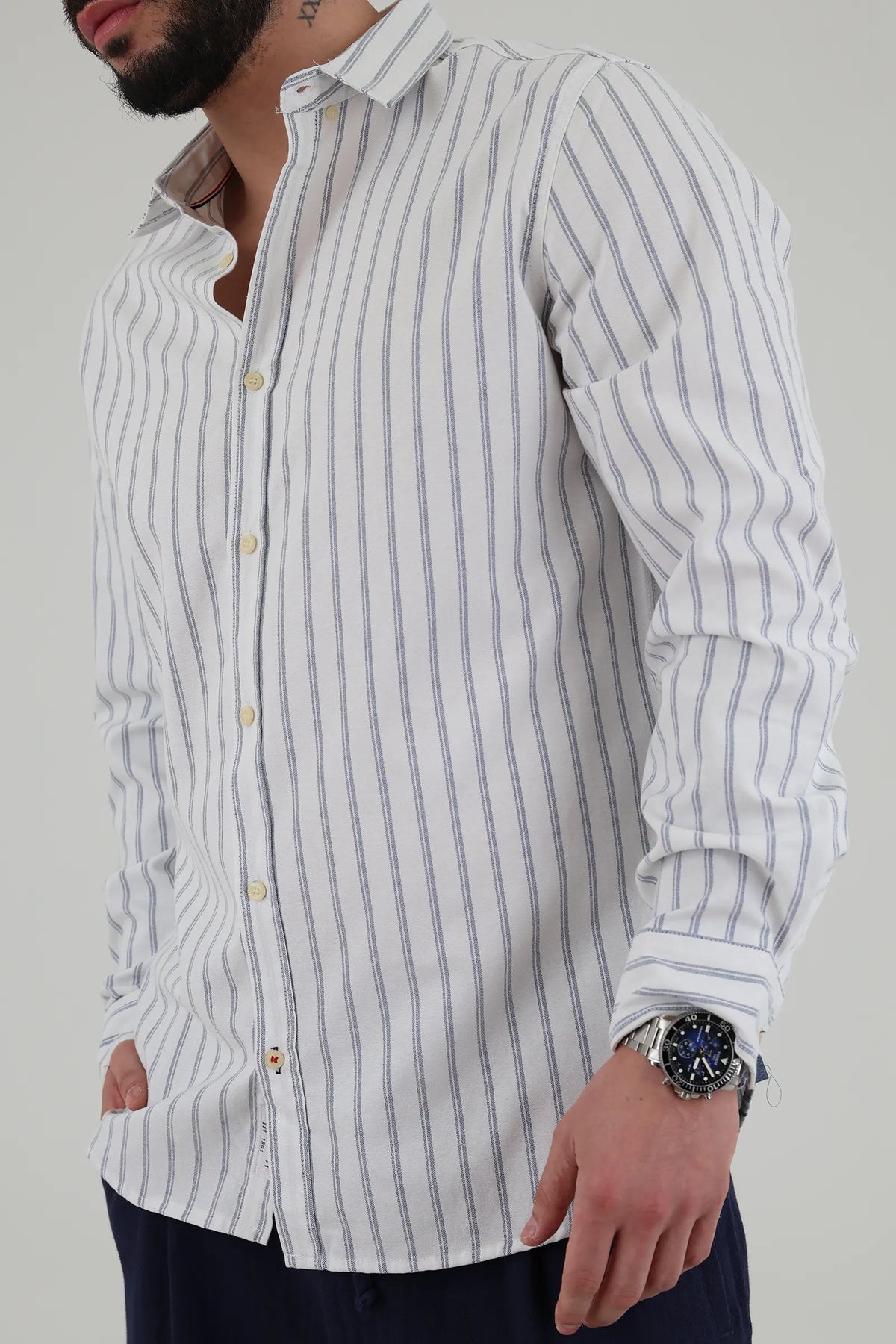Kemishe slim fit striped