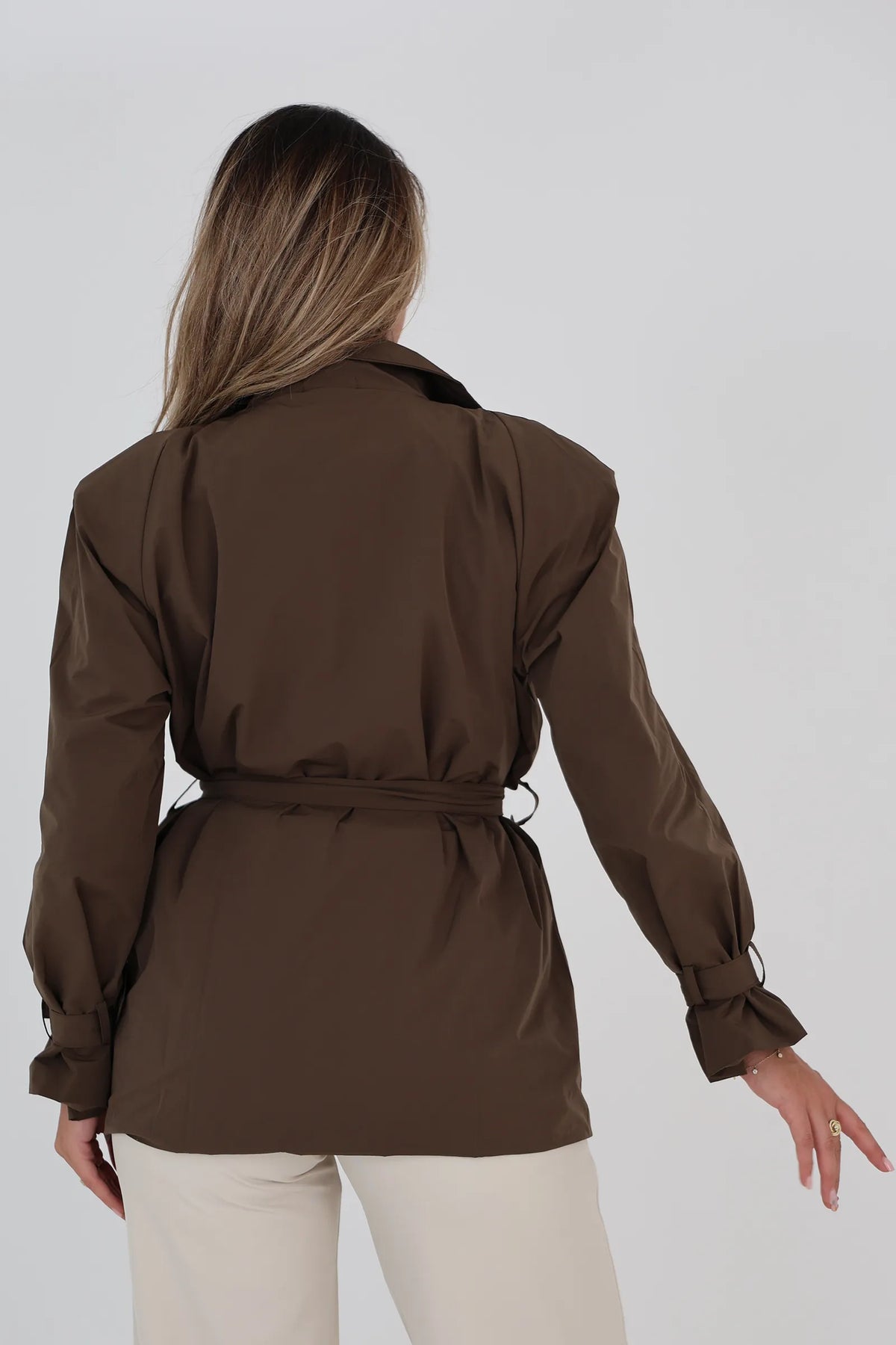 Jakne belted short trench