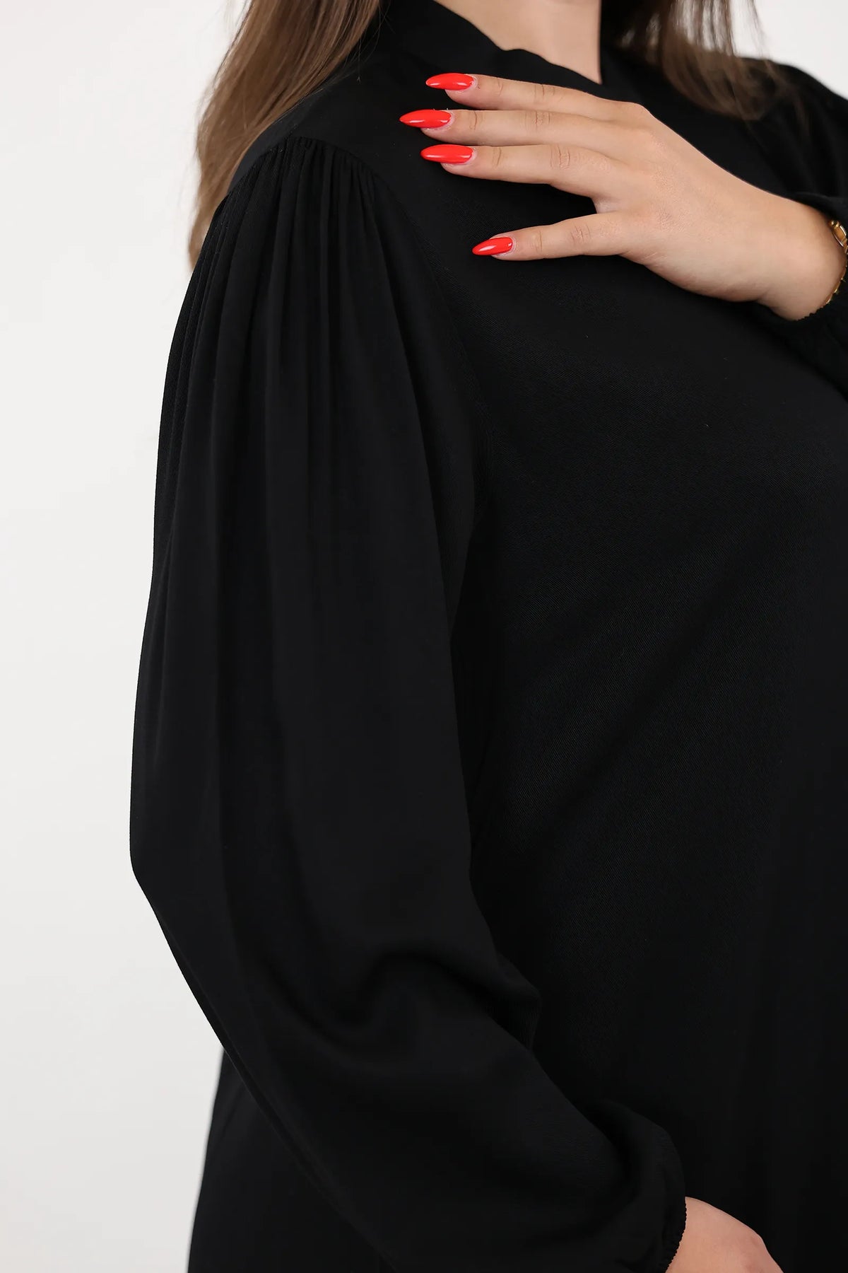 Fustan button maxi