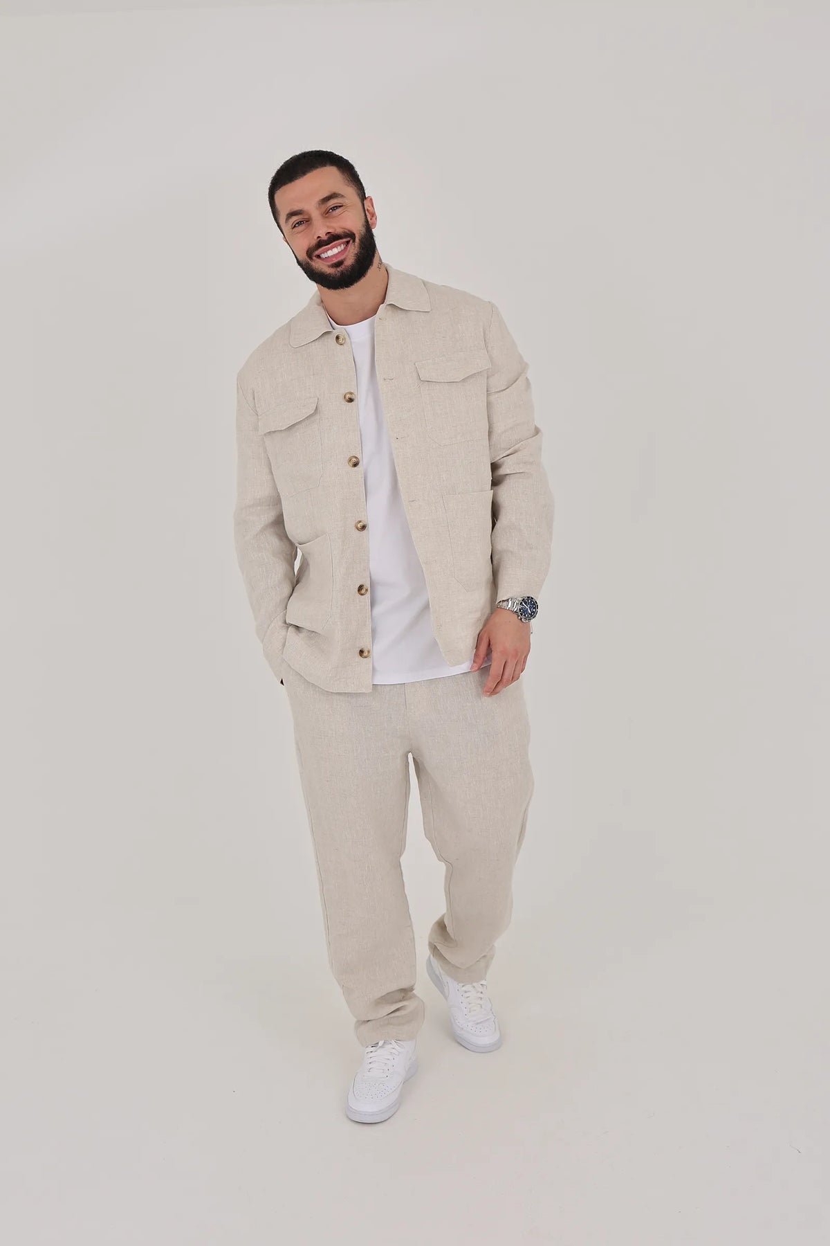 Sako linen shacket