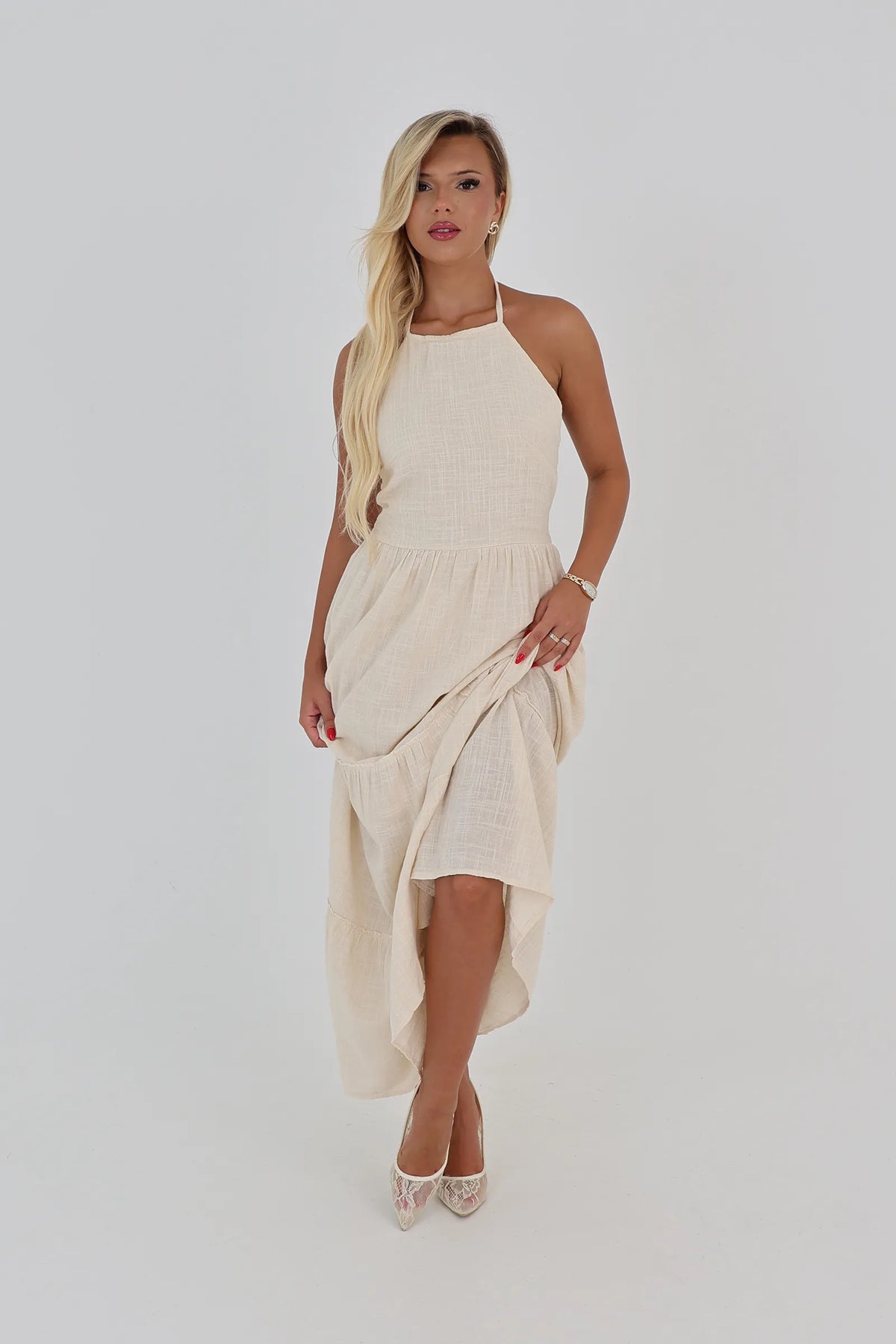 Fustan open back sundress