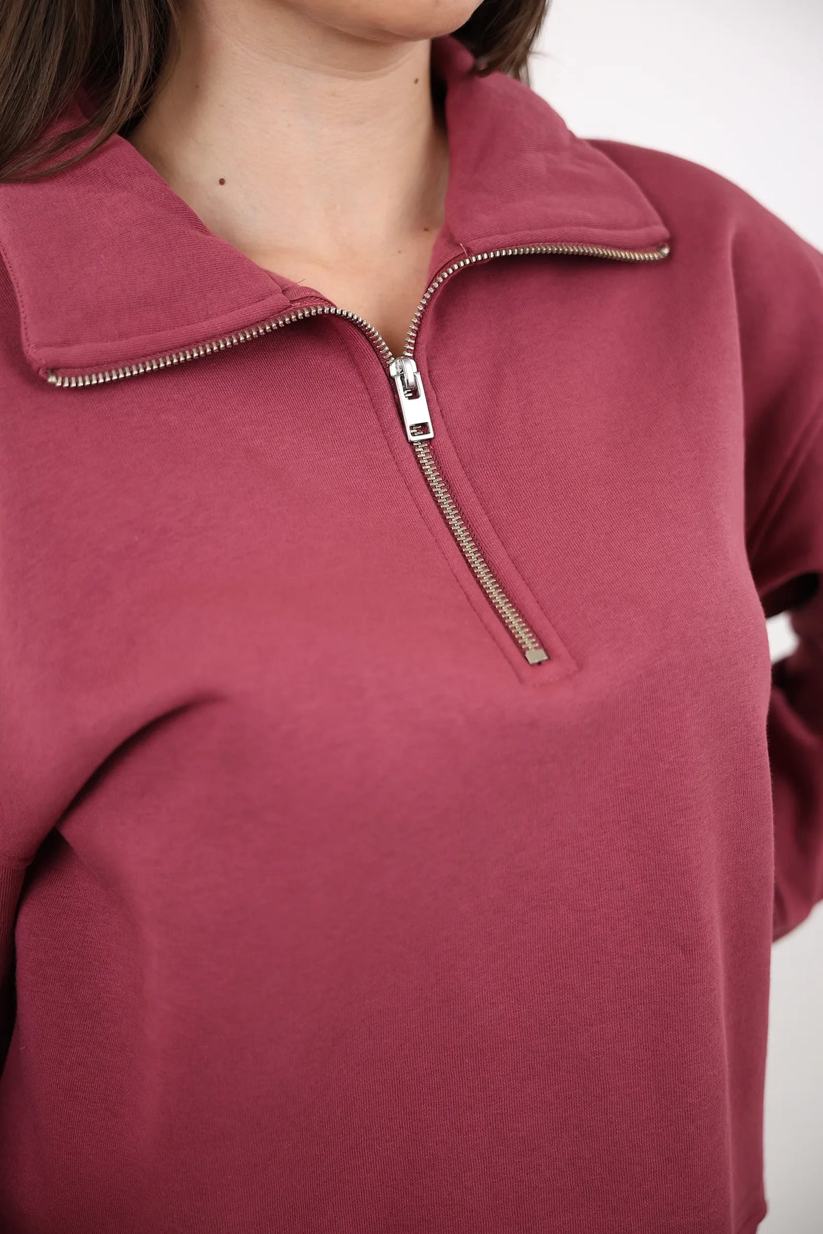Duks pink half-zip