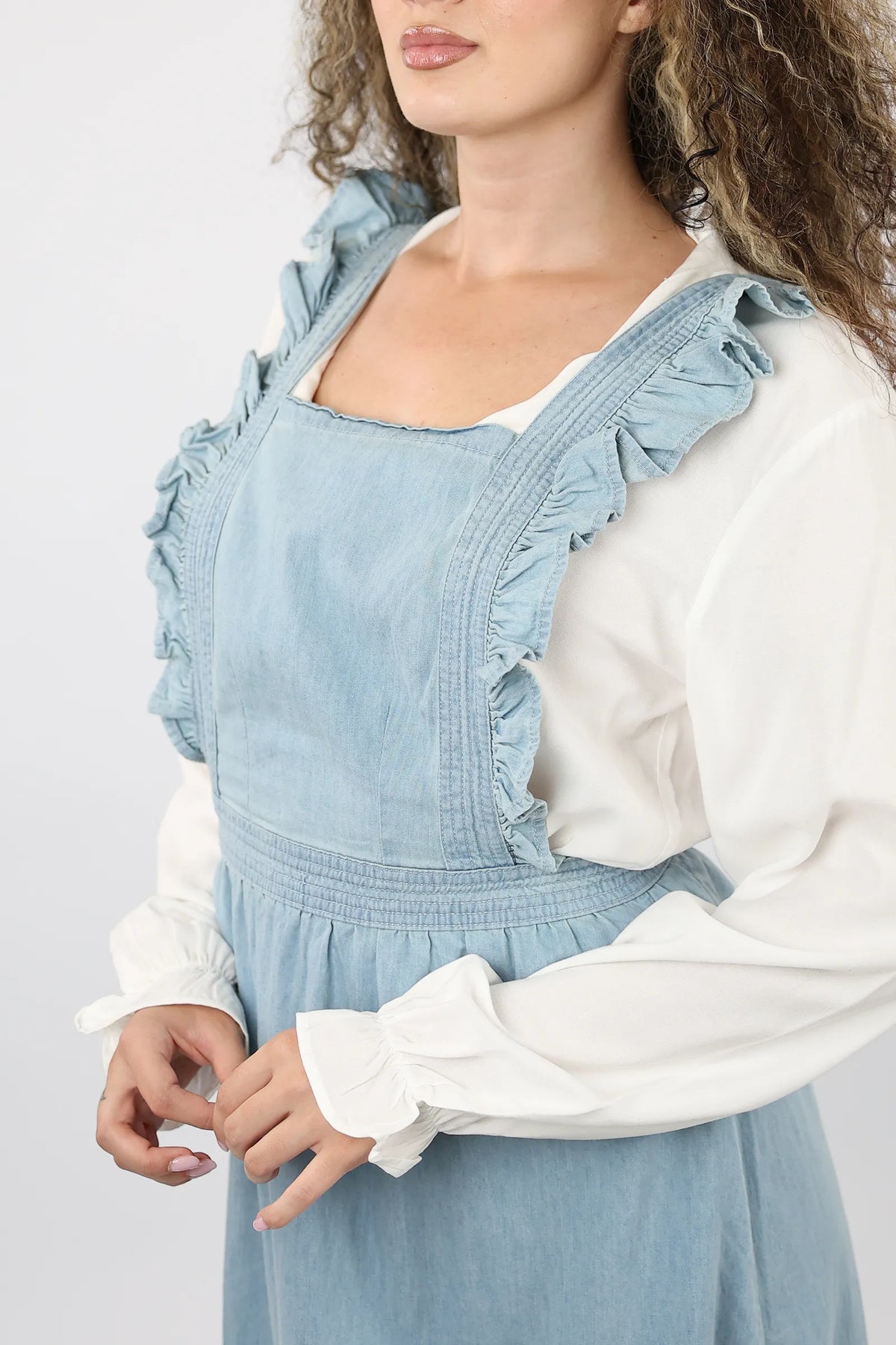 Fustan maxi jeans