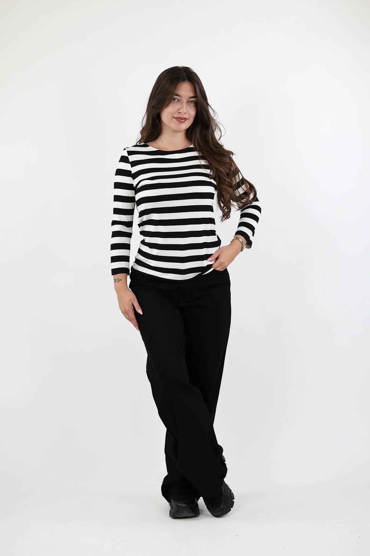 Bluze coffee stripe