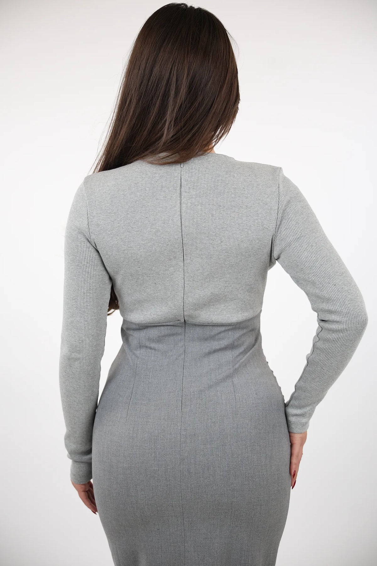Fustan gray colorblock