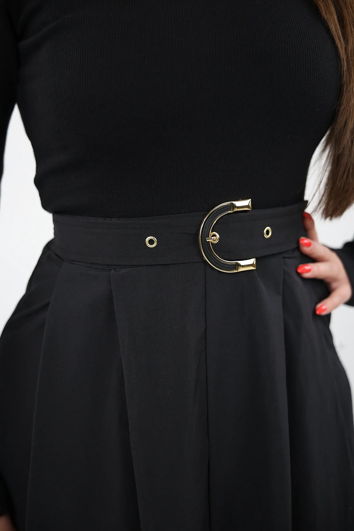 Fustan casual belted